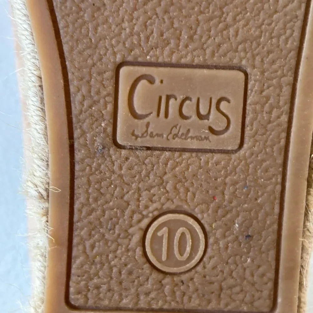 Circus by Sam Edelman Christina Brown Microsuede Espadrilles Shoes Women’s 10